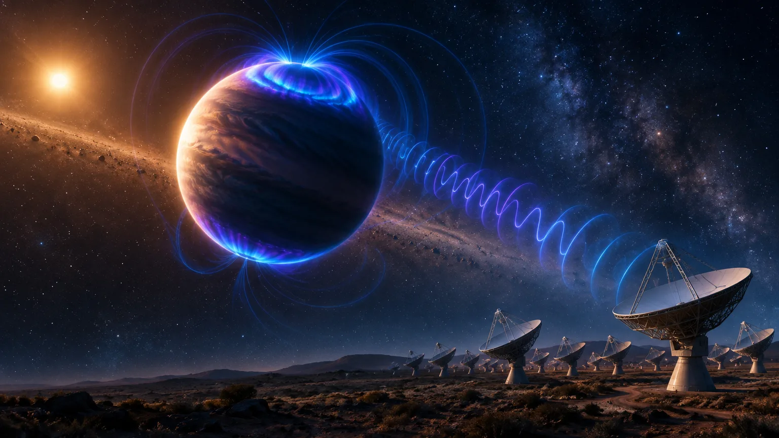 Astronomové poprvé zachytili rádiové signály z exoplanety β Pictoris b