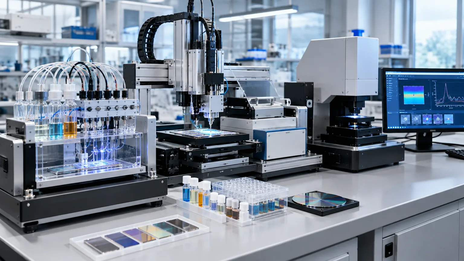 Laboratoř E-MAP automatizuje vývoj polovodičových inkoustů a tenkých vrstev